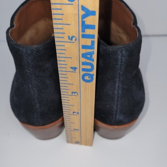 Sam Edelman Petty Black Suede Ankle Booties Side Zip Women's Size 6.5M - Picture 6 of 12